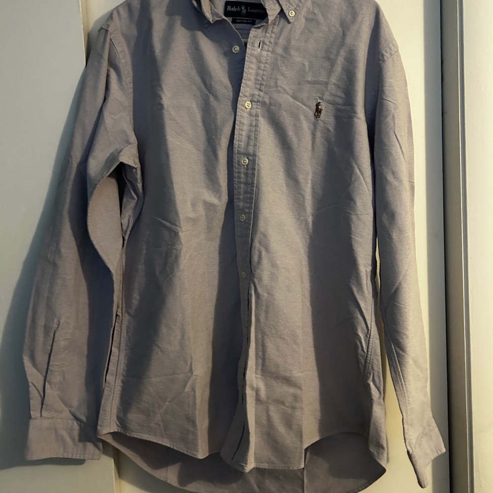 Vintage Ralph Lauren Men's Lavender Button Up